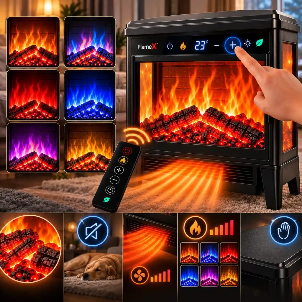 FlameX — wielokolorowe płomienie LED, cichy i cool-touch